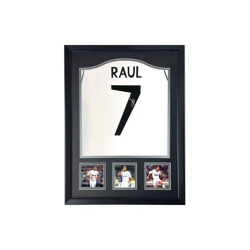 Three For 98-00 UEFA Champions League Home Jersey Real Madrid Raul R7 Signed Soccer Apparel Jersey With SA Certificate