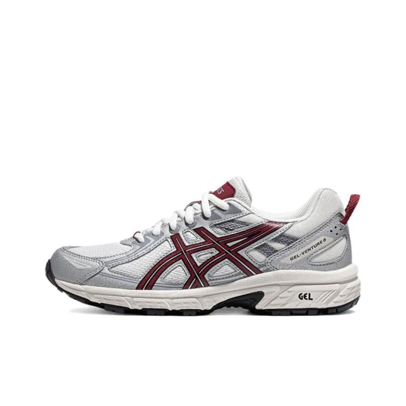 Asics Gel Venture 6 Low Top Running Shoes Women's White Silver-0