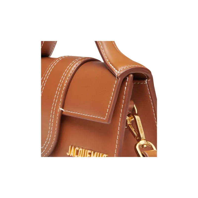 Jacquemus Linseed Cotton Acrylic Blend Shoulder Bag, Crossbody Bag, Handbag Small Size Women's Light Umber-3