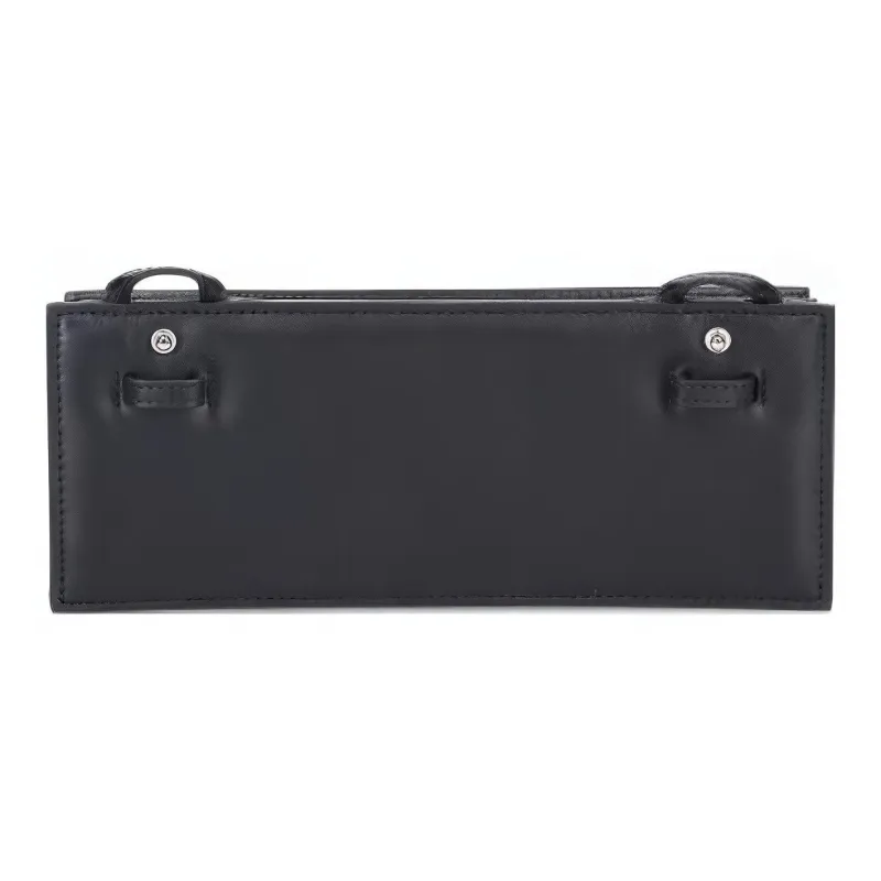 YProject Cow Leather Handbag Shoulder Bag Mini Women's Black-4