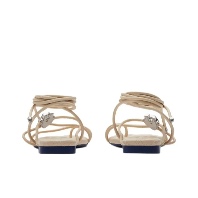 Burberry Ivy Shield Leather Sandals-3