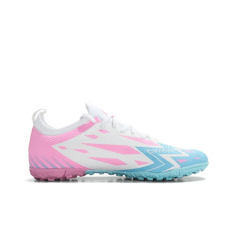 Jifffly Cushioned Anti Slip And Wear Resistant Lightweight Soccer Shoes Unisex White Blue Pink-1
