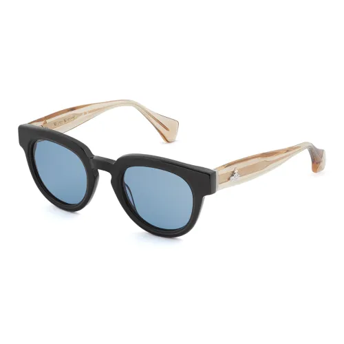 PRADA Pure Titanium Round Sunglasses Mens Silver
