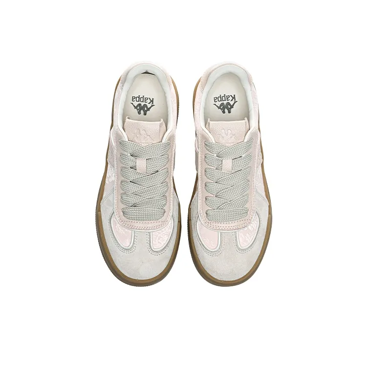 Kappa Anti Slip Wear Resistant Low Top Skateboard Shoes Women's Milk Tea Pink-3