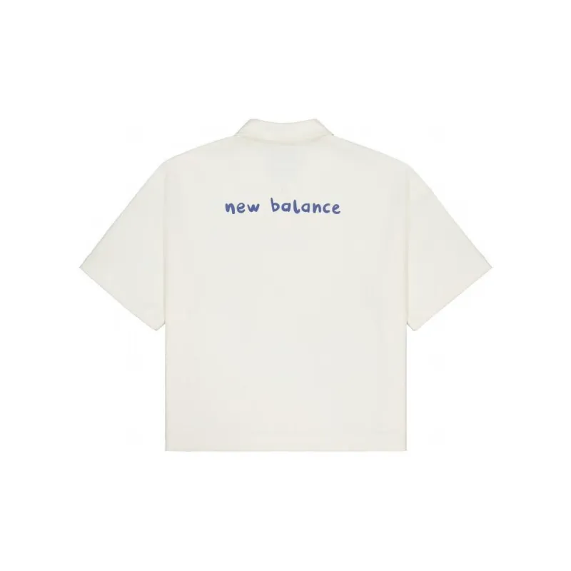 New Balance Heartfelt Living Polo Shirt Women's White-1