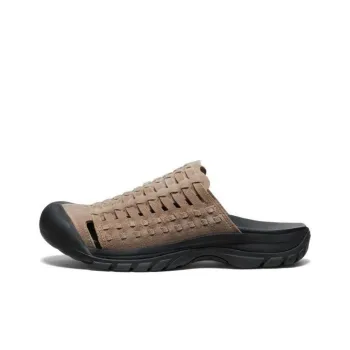KEEN Abrasion-Resistant Slip-Resistant Wrap-toe Slippers Men's Brown Black