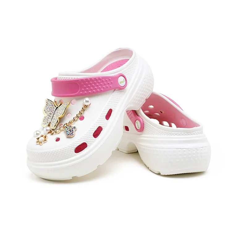 EXULL Q Clogs Women's White Rose-2