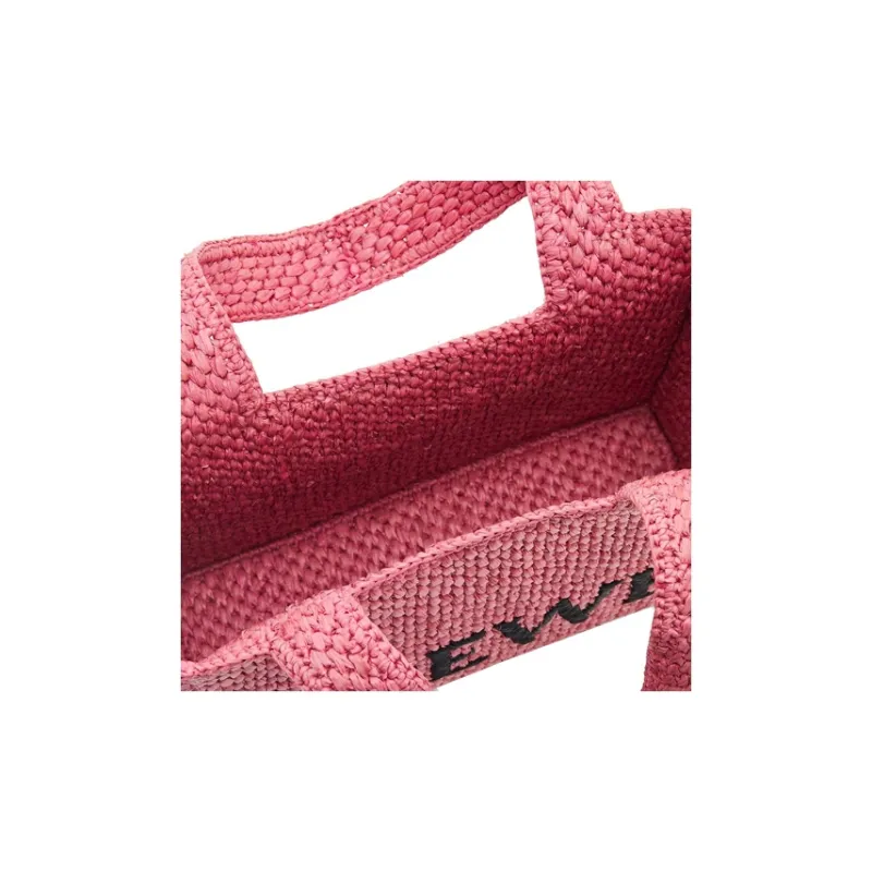 LOEWE Font Tote Raffia Tote Bag, Shopping Bag, Shoulder Bag, Crossbody Bag, Handbag Mini Women's Pink-5