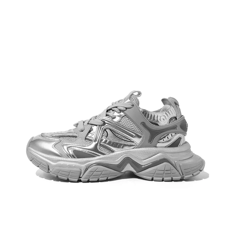SK.TRIP Crossbow Series Chunky Sneakers Unisex Low Top Jet Black-1