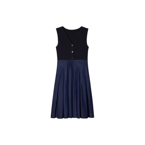 PSALTER Sleeveless Dresses Women's Navy Blue