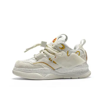 DESKISS Dailun 'Lip-Reading Age' 1.0 Low-Top Skateboard Shoes Women's Sandstorm Beige Yellow