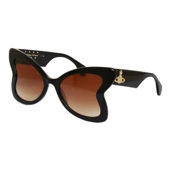 Vivienne Westwood Irregular Shape Sunglasses Unisex Black