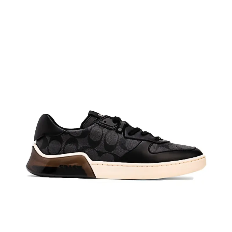 COACH CitySole Low Top Stylish Skateboarding Shoes Men's Black Beige White-1