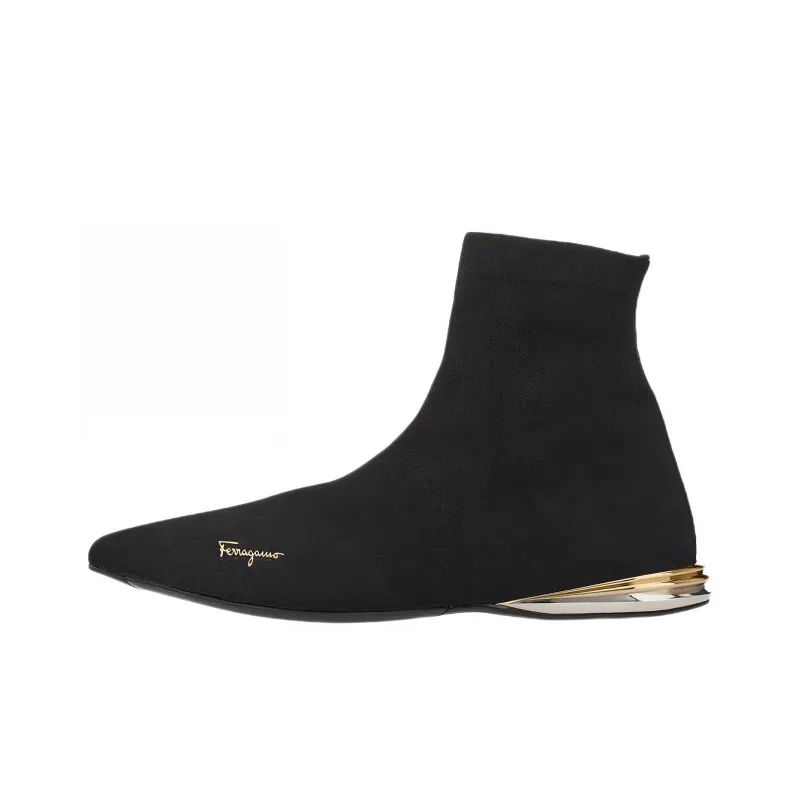 Ferragamo Casual Shoes Women's High Top Black-0
