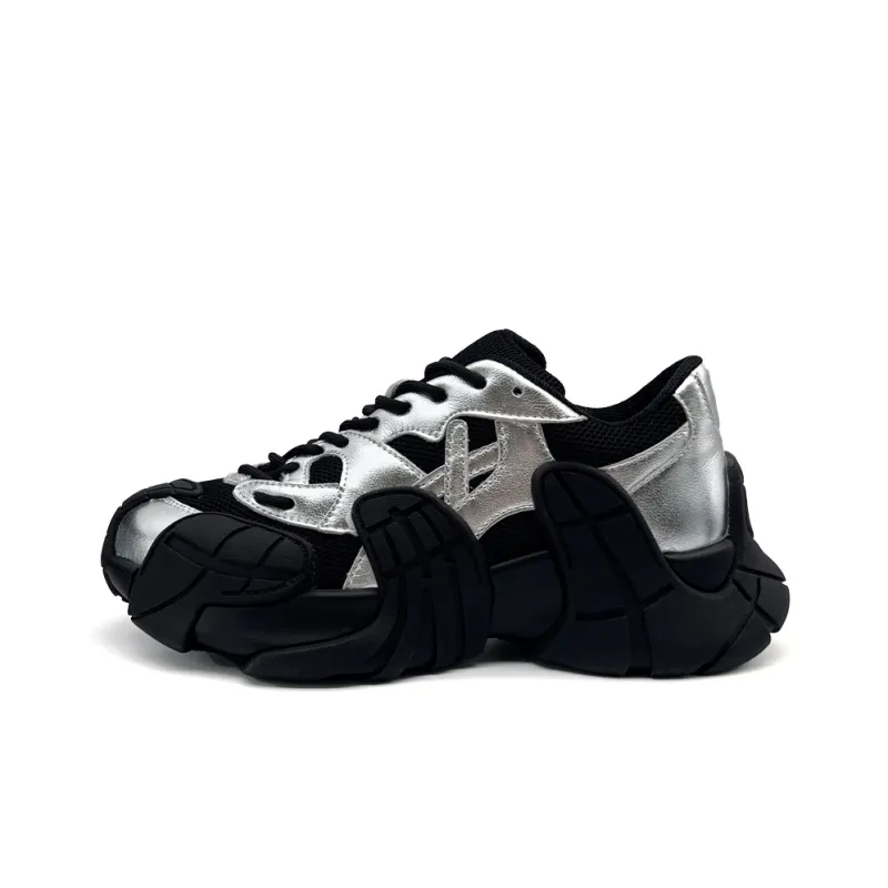 H2 Anti Slip Wear Resistant Low Top Chunky Sneakers Unisex White-7