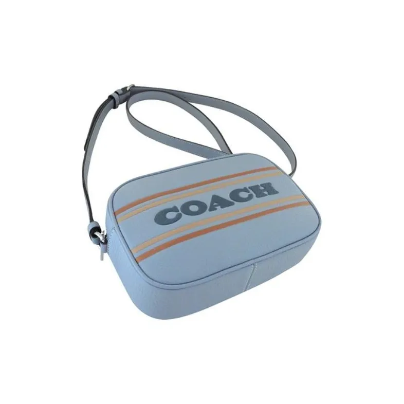 COACH Jamie Litchi Grain Grained Leather Camera Bag Shoulder Bag Crossbody Bag Mini Women's Blue-3