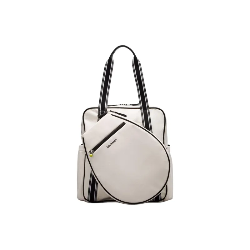 Lululemon Canvas Bag Tennis Bag Handbag Unisex Black White-0