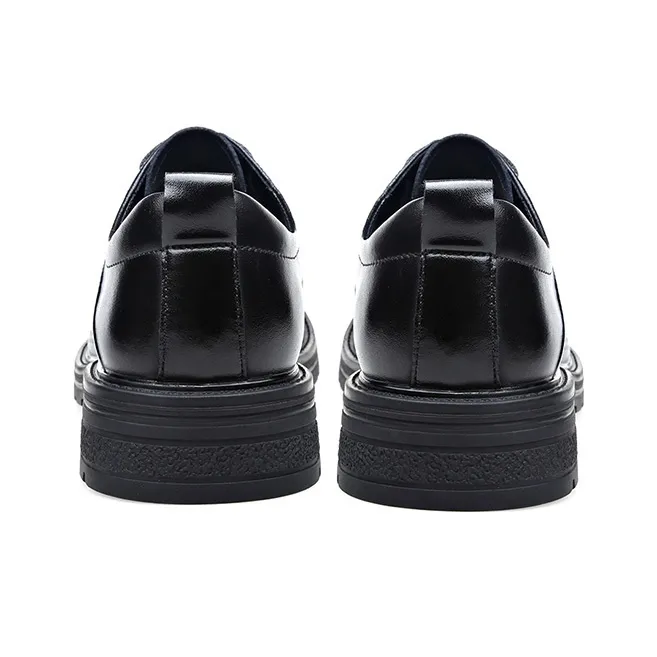 YEDANI Dress Shoes Men Low Top Black/Brown-3