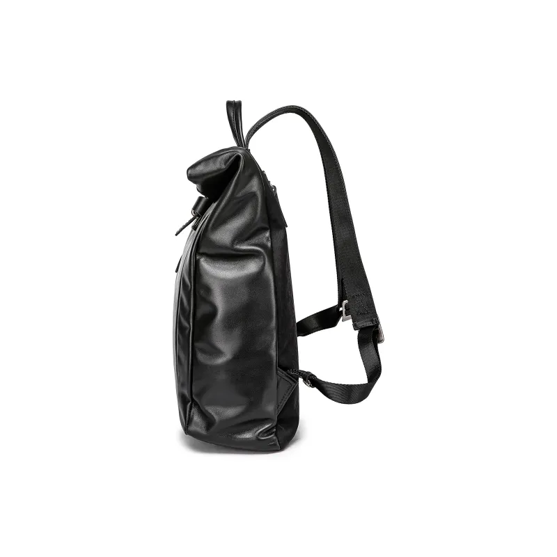 FAIRWHALE Cow Leather Backpack Regular Men's Black-2