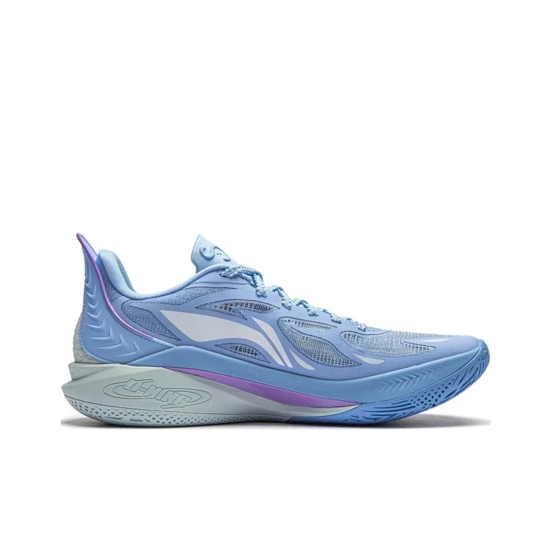 LiNing SONIC 12 Cushioning Anti Slip Wear Resistant Breathability Low Top Basketball Shoes Men's Blue-1