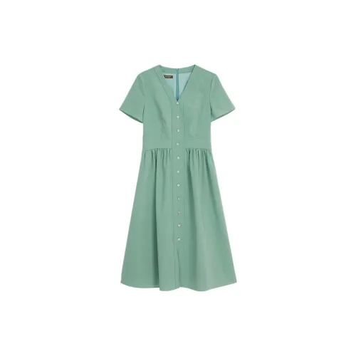 Yiner Short-Sleeved Dresses Women's Emerald Green