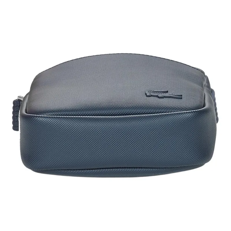 LACOSTE Recycled Canvas With Polyurethane Shoulder Bag, Crossbody Bag Men's Blue-3