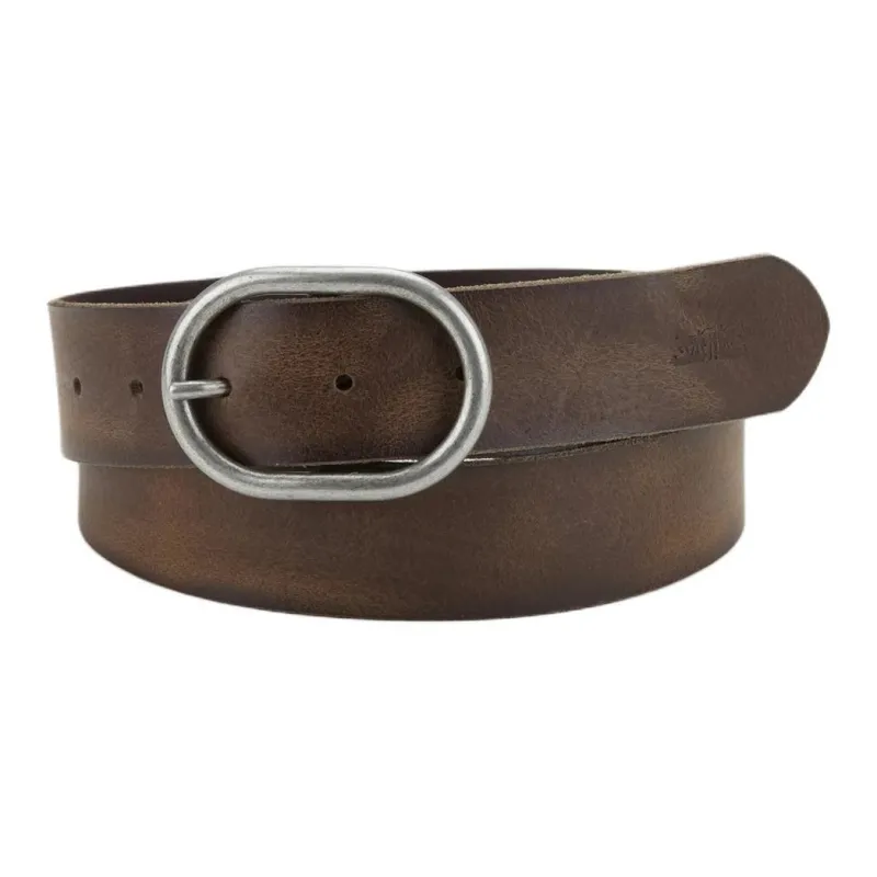 Levi's Animal Pattern Print Leather Belts Women's Tan -0