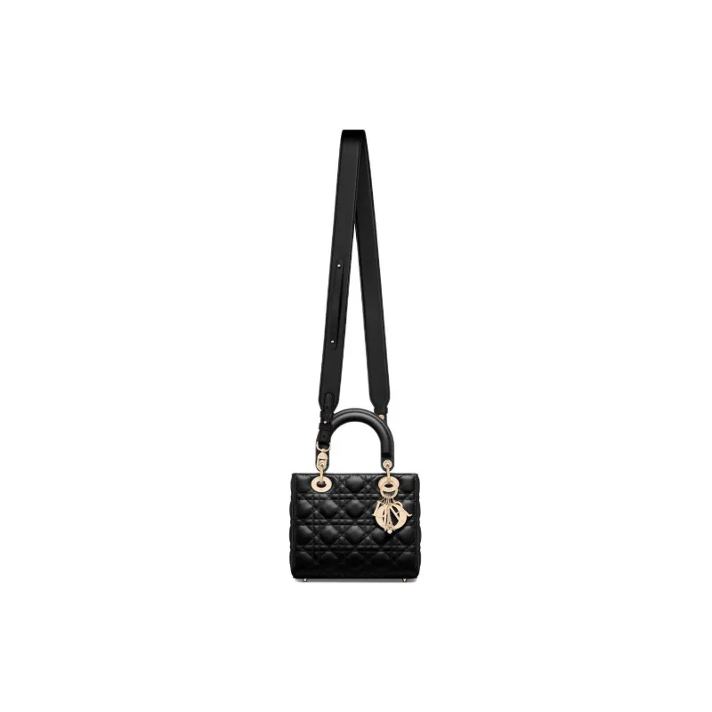 DIOR Lady DiorMy ABCDior Cannage Lambskin Shoulder Bag Crossbody Bag Handbag Small Size Women's Black-1