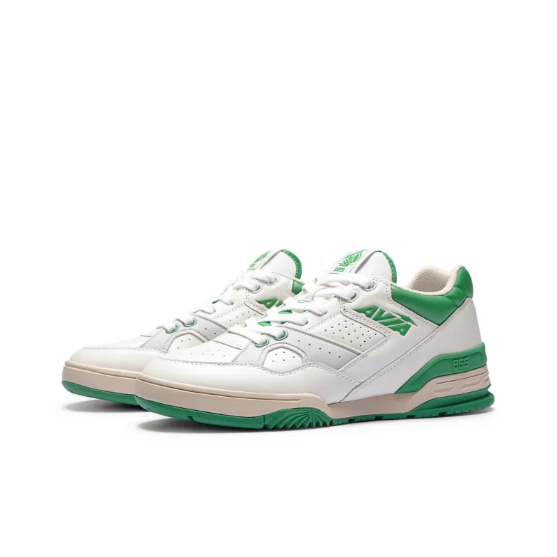 AVIA 855L Series Low Top Vintage Basketball Shoes Men's White Green-2