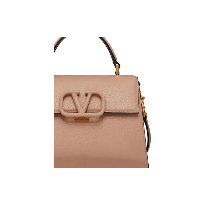 Valentino VSLING Grained Calfskin Chain Bag Handbag Small Size Women's Rose Pink-4