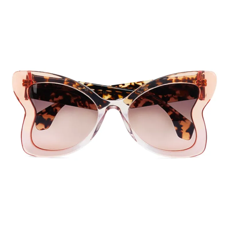 Vivienne Westwood Acetate Irregular Shape Sunglasses Unisex Tortoiseshell-1