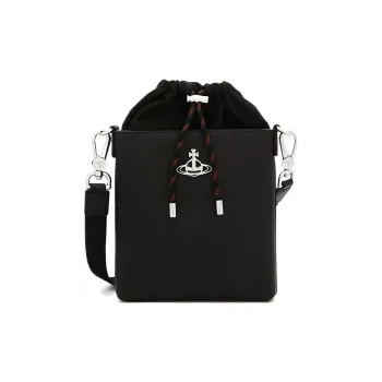 Vivienne Westwood Saffiano Leather Crossbody Bag Shoulder Bag Women's Black