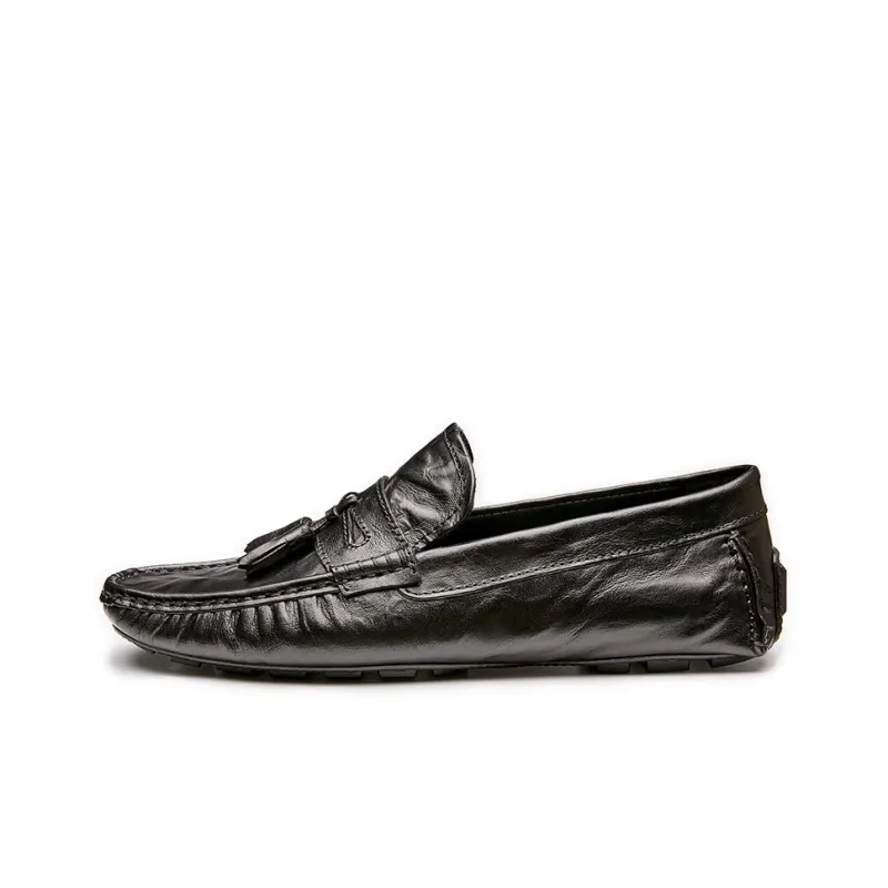 LEYGMENLG Men's Casual Shoes Men Low Top Black-0