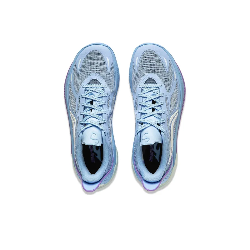 LiNing SONIC 12 Cushioning Anti Slip Wear Resistant Breathability Low Top Basketball Shoes Men's Blue-4