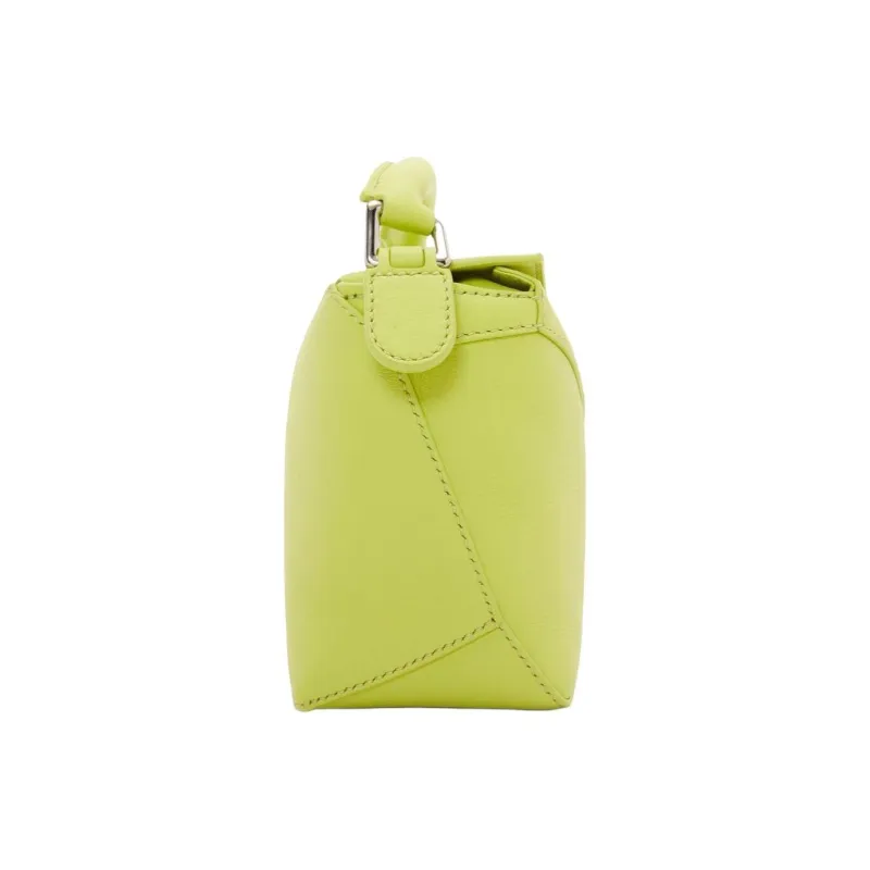 LOEWE Puzzle Cow Leather Handbag, Shoulder Bag, Crossbody Bag Mini Women's Fennel-3
