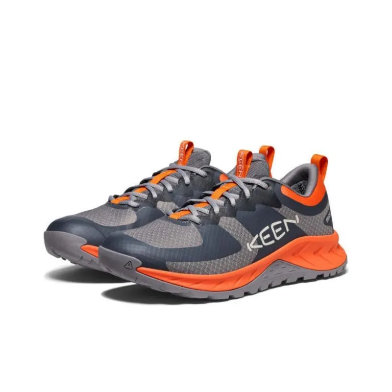 KEEN Versacore Slip-Resistant Water-Resistant Low-Top Hiking Shoes Men's Gray Orange-2