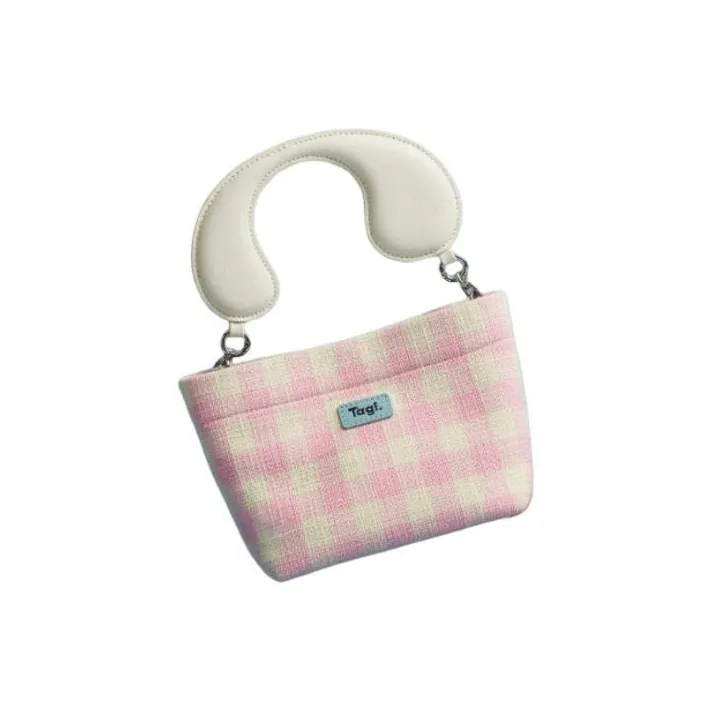 Tagi. Polyester Handbag Women's Berry Grid-1