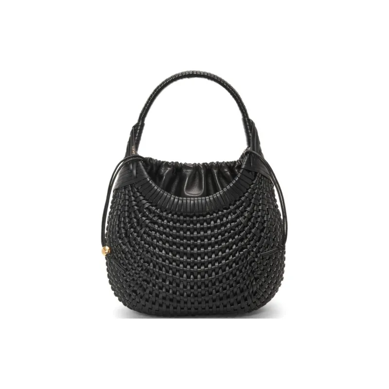 LOEWE Calfskin Woven Bag, One Shoulder, Crossbody, Portable Women's Black-0