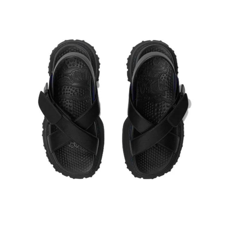 Burberry Pebble One Strap Sandals Women's Black-4