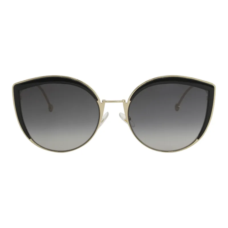 FENDI Metal Cat Eye Sunglasses Women's Gold-0