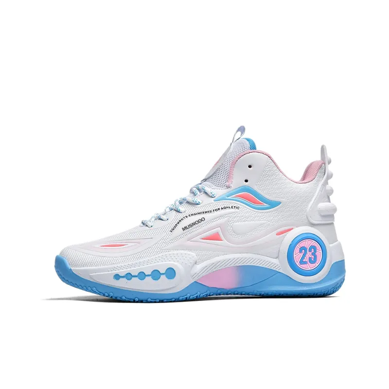 MUSNODO Cushioning, Slip Resistant, Abrasion Resistant, Breathable, Coverage, Rebound Mid Top Basketball Shoes Unisex-10