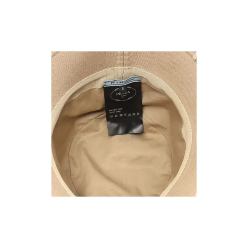 PRADA Cotton Bucket Hats Women's Beige-2