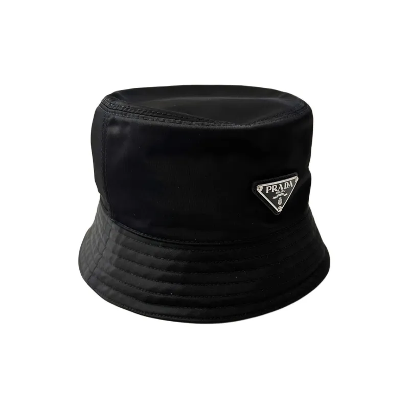 PRADA Recycled Nylon Bucket Hats Men's Black-1