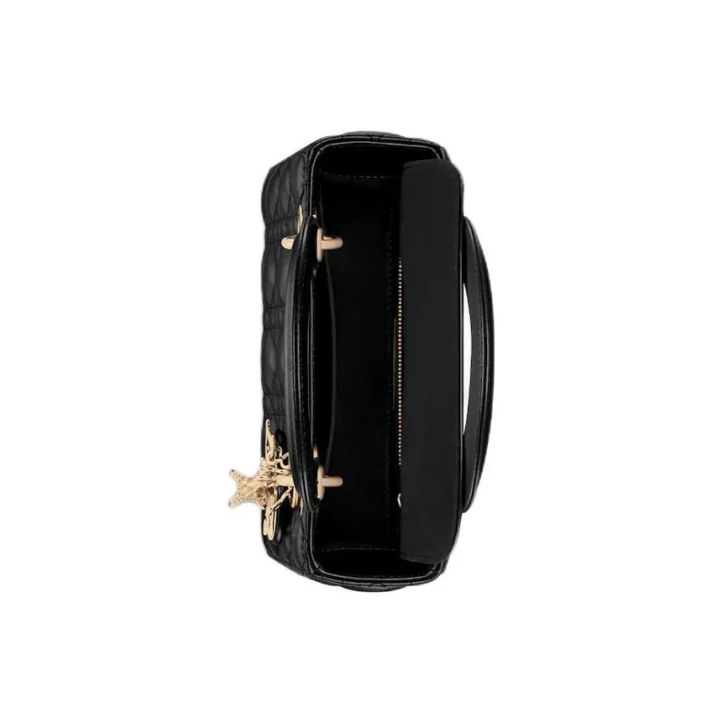 DIOR Lady DiorMy ABCDior Cannage Lambskin Shoulder Bag Crossbody Bag Handbag Small Size Women's Black-4