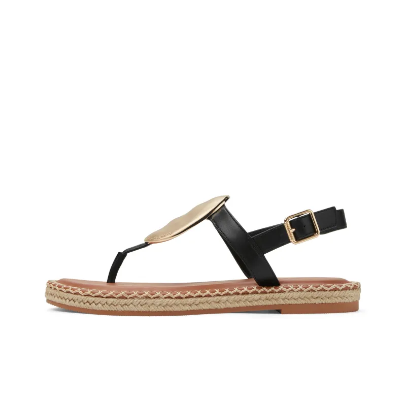 CHARLES&KEITH Small Ck One Strap Sandals 2.1cm Women's Beige/Beige/Black-5