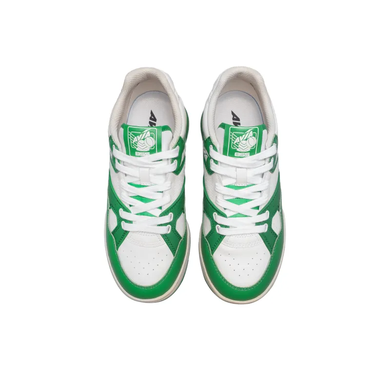 AVIA 855L Series Cushioning Coverage Wear Resistant Slip Resistant Low Top Vintage Basketball Shoes Women's White Green-3