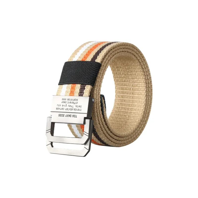ACUC Double Ring Buckle Korean Style Casual Canvas Belt Unisex 3.5cm-9