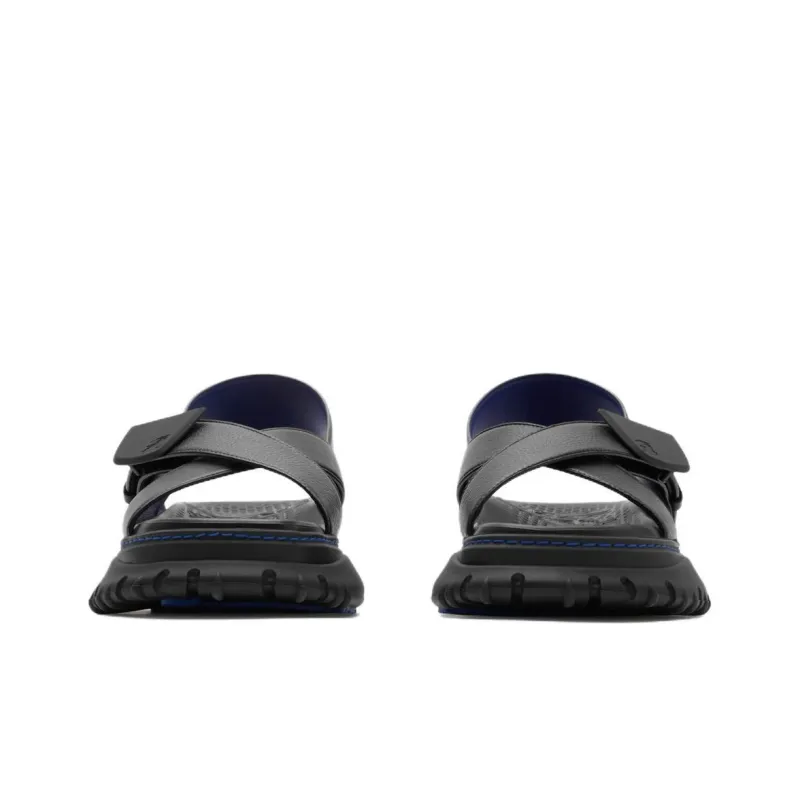Burberry Pebble One Strap Sandals Women's Black-2