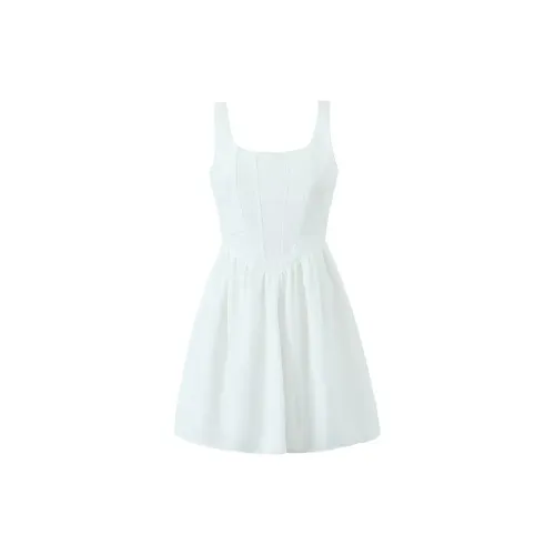 Bird of Aussie Sleeveless Dresses Women's White