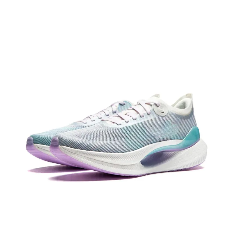 LiNing Jueying 2 Essential Cushioning Anti Slip And Wear Resistant Rebound Low Top Running Shoes Men's White Purple-2